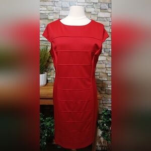 Studio One Size 16 Red Shift Dress‎ Coquette Evening